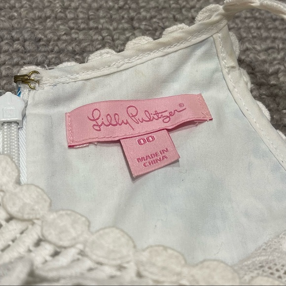 Lilly Pulitzer Pearl Lace Neck Shift Dress in Blue (00) - Picture 7 of 7